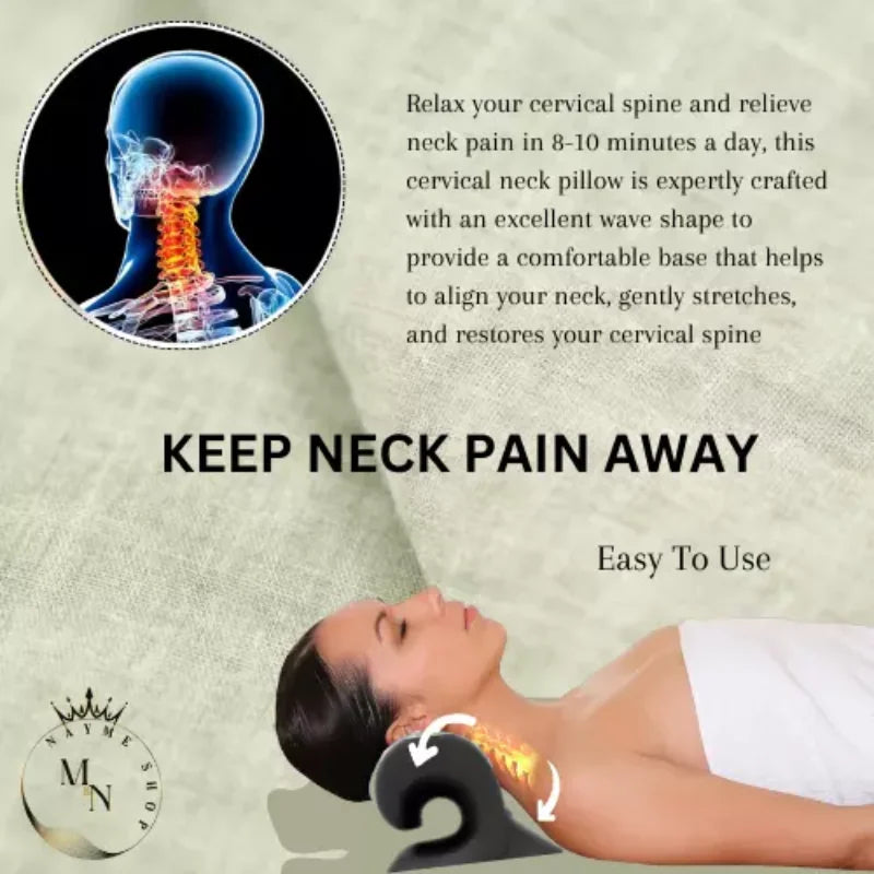 Cervical Neck Relaxer — Neck & Shoulder Stretcher Pillow for Tension Relief and Posture Support